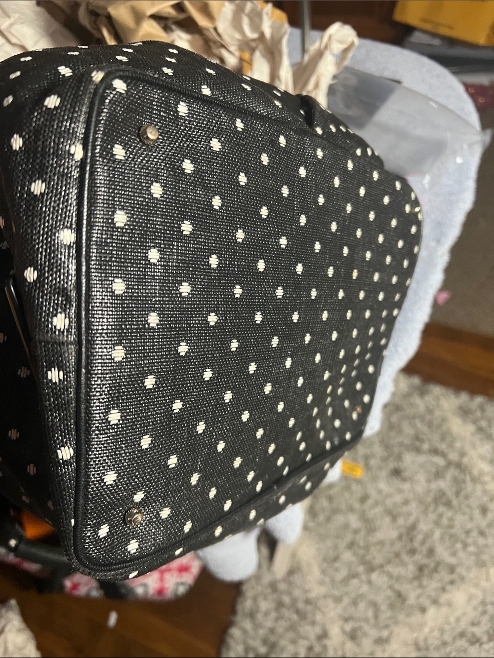 kate spade Black Polka Dot Bow Hobo Bag - Picture 7 of 7